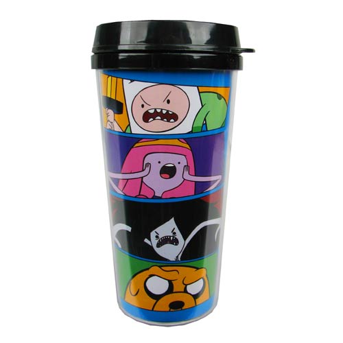 Adventure Time Angry Character Faces 16 oz. Travel Mug